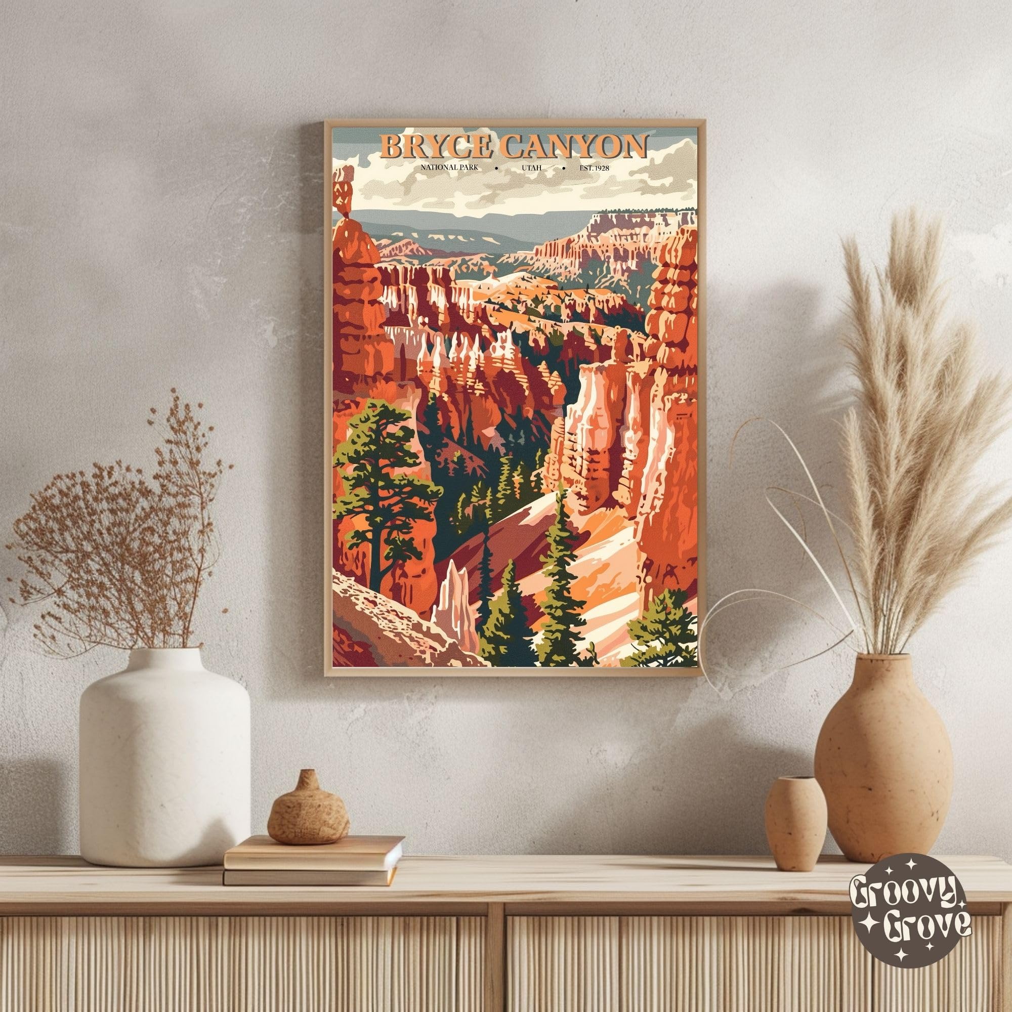 Amazon.com: GroovyGrove Bryce Canyon National Park Poster Wall Art